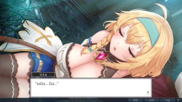 Hentai Blonde Big Breasts Blonde Hair Blue Eyes Cleavage Dungeon Game