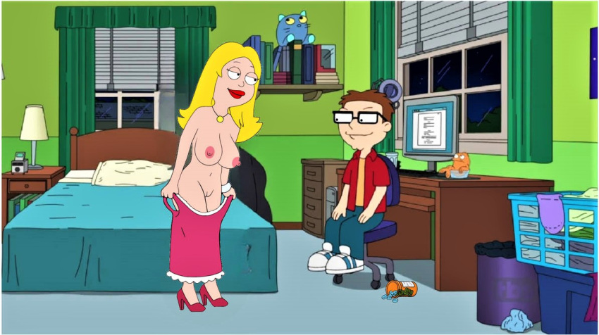 Busty Hentai American Dad Big Breasts Cartoon Milf Erect Nipples